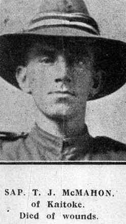 Portrait of Sapper Thomas John Mcmahon