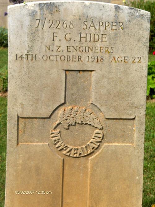 Portrait of Sapper Frank Gilbert Hide